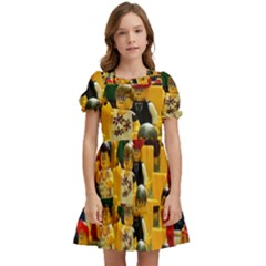Lego People, Games Kids  Puff Sleeved Dress by kyorashop23