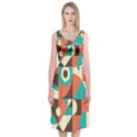 Retro Colorful Background, Retro Abstraction Midi Sleeveless Dress View1