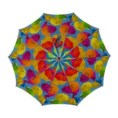 Umbrella, Colorful, Positive, Sky, Rainbow Automatic Folding Umbrella With Case (large) by kyorashop23