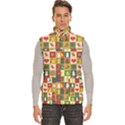 Template Christmas Pattern Men s High Neck Button Up Puffer Vest View1