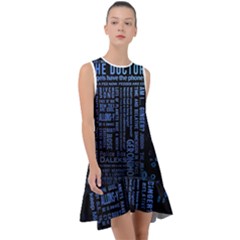 Doctor Who Tardis Frill Swing Dress by Cemarart