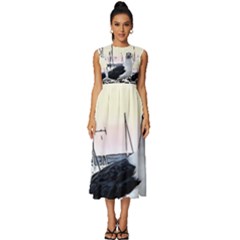 Fisherman?¯s Ward, San Francisco, Ca Sleeveless Round Neck Midi Dress by RiverRootz