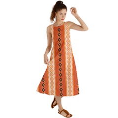 Geometrical Geometric Pattern Summer Maxi Dress by Sabxi