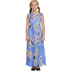 Abstract Pattern Kids  Satin Sleeveless Maxi Dress by Sabxi