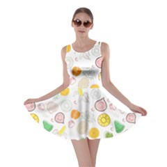 Pattern Seamless Texture Fruit Skater Dress by Sabxi