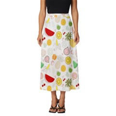 Pattern Seamless Texture Fruit Classic Midi Chiffon Skirt by Sabxi
