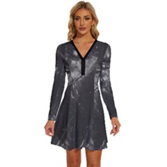 Bob Marley Long Sleeve Deep V Mini Dress  by bestdesignintheworld