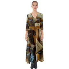 Lady Button Up Boho Maxi Dress by bestdesignintheworld
