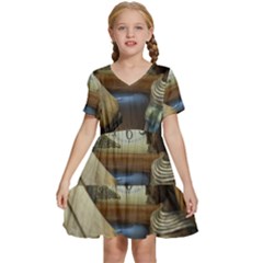 Lady Kids  Short Sleeve Tiered Mini Dress by bestdesignintheworld