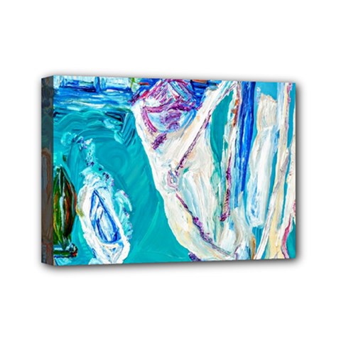 Sailing Boat Mini Canvas 7  X 5  (stretched) by bestdesignintheworld