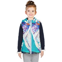 Sailing Boat Kids  Hooded Puffer Vest by bestdesignintheworld