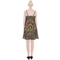Peace Abstract Pattern Creative Drawing Spaghetti Strap Velvet Dress View2