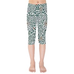 Retro Scandinavian Nordic Flowers Pattern 5 Kids  Capri Leggings  by violetheavensky