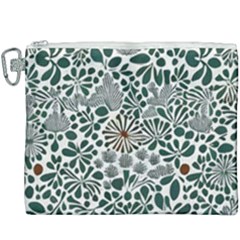 Retro Scandinavian Nordic Flowers Pattern 5 Canvas Cosmetic Bag (xxxl) by violetheavensky