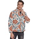 Retro Scandinavian Nordic Flowers Pattern 3 Men s Puffer Bubble Jacket Coat View3