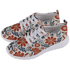 Retro Scandinavian Nordic Flowers Pattern 3 Men s Lightweight Sports Shoes by violetheavensky
