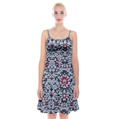 Gothic Leaf Pattern 6 Spaghetti Strap Velvet Dress by violetheavensky