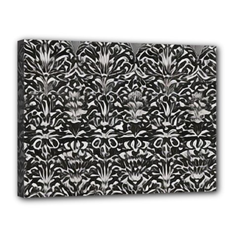 Gothic Leaf Pattern 2 Canvas 16  X 12  (stretched) by violetheavensky