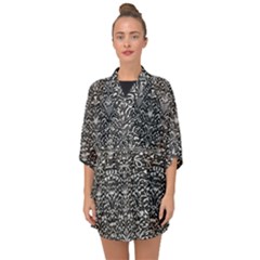 Gothic Leaf Pattern 2 Half Sleeve Chiffon Kimono by violetheavensky