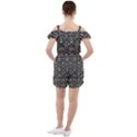 Gothic Leaf Pattern 2 Ruffle Cut Out Chiffon Playsuit View2