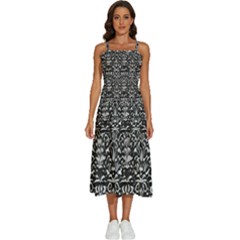 Gothic Leaf Pattern 2 Sleeveless Shoulder Straps Boho Dress by violetheavensky