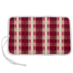 Retro 60s 50s Plaid Pattern 4 Pen Storage Case (s) by violetheavensky