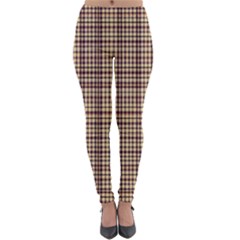 Retro 60s 50s Plaid Pattern 3 Lightweight Velour Leggings by violetheavensky
