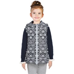 Gothic Leaf Pattern 3 Kids  Hooded Puffer Vest by violetheavensky