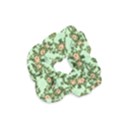 Retro 1880s Flowers Pattern 5 Velvet Scrunchie View1