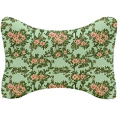 Retro 1880s Flowers Pattern 5 Seat Head Rest Cushion by violetheavensky