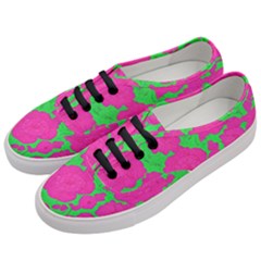 Mid Century Retro Floral 1970s 1960s Pattern 98 Women s Classic Low Top Sneakers by violetheavensky