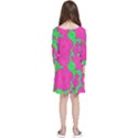 Mid Century Retro Floral 1970s 1960s Pattern 98 Kids  Quarter Sleeve Skater Dress View2