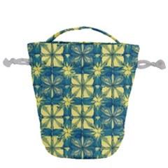 Royal Fractal Pattern 2 Drawstring Bucket Bag by violetheavensky