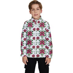 Retro 1880s Flowers Pattern 2 Kids  High Neck Windbreaker by violetheavensky
