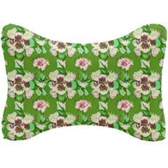 Retro 1880s Flowers Pattern 4 Seat Head Rest Cushion by violetheavensky