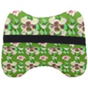 Retro 1880s Flowers Pattern 4 Head Support Cushion View2