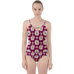 Retro 1880s Flowers Pattern Cut Out Top Tankini Set by violetheavensky