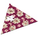 Retro 1880s Flowers Pattern Wooden Puzzle Triangle View3