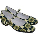 Royal Fractal Pattern Women s Mary Jane Shoes View3