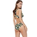 Royal Fractal Pattern Low Cut Ruffle Edge Bikini Set View3