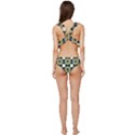 Royal Fractal Pattern Low Cut Ruffle Edge Bikini Set View4