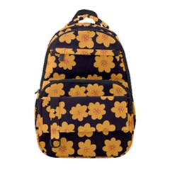 Retro 40s 50s Flowers Pattern Halloween 4 Carry-on Travel Backpack by violetheavensky