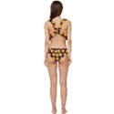 Retro 40s 50s Flowers Pattern Halloween 4 Low Cut Ruffle Edge Bikini Set View4