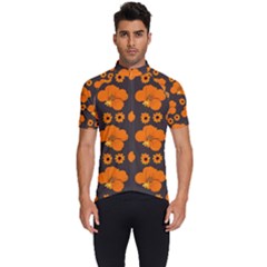 Retro 40s 50s Flowers Pattern Halloween 2 Men s Short Sleeve Cycling Jersey by violetheavensky