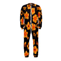 Retro 40s 50s Flowers Pattern Halloween Onepiece Jumpsuit (kids) by violetheavensky