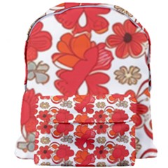 Mid Century Retro Floral 1970s 1960s Pattern 91 Giant Full Print Backpack by violetheavensky