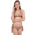 Retro 40s 50s Cupcake Pattern Tie It Up Bikini Set View1