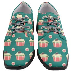 Retro 40s 50s Cupcake Pattern 2 Women Heeled Oxford Shoes by violetheavensky