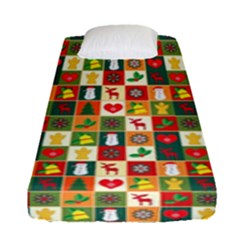 Template Christmas Pattern Fitted Sheet (single Size) by Proyonanggan
