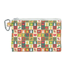Template Christmas Pattern Canvas Cosmetic Bag (medium) by Proyonanggan